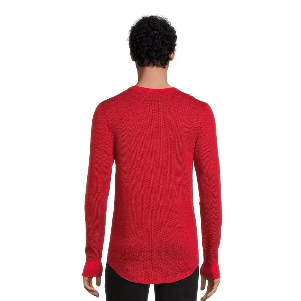 Mens Hanes Originals Raschel Reversible Knit Thermal Top & Bottom Size M